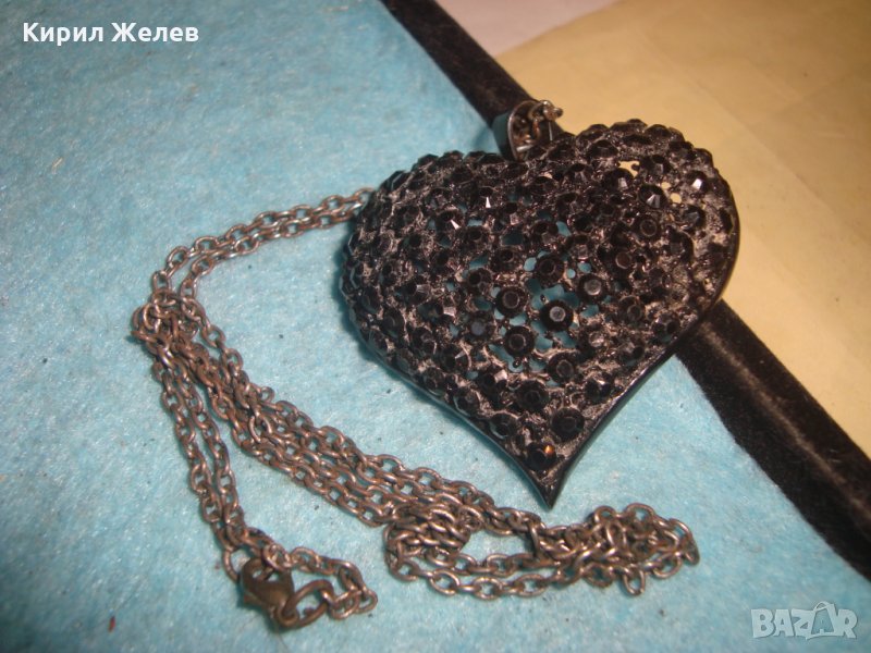 СРЦЕВИДЕН АРТ ВЕЧЕРЕН МЕДАЛЬОН МЕТАЛЕН с КРИСТАЛИ 19801, снимка 1