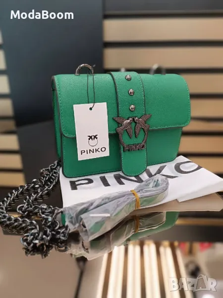 Pinko зелена дамска чанта , снимка 1