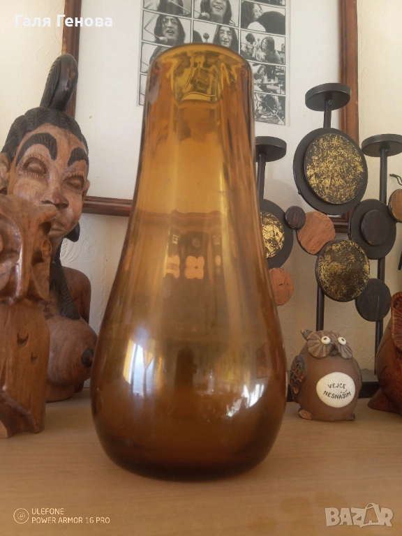 Стъклена ваза , снимка 1