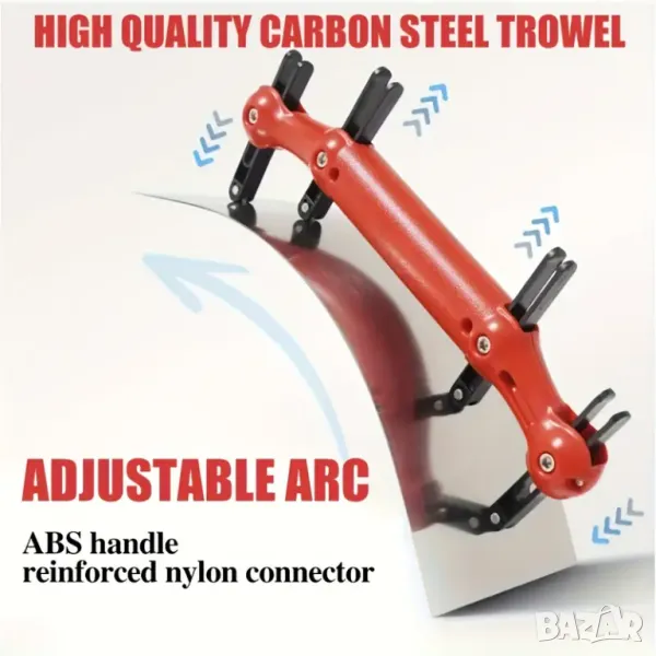 🔧 Професионален инструмент за шпакловане на стени и тавани с регулируема правина, снимка 1