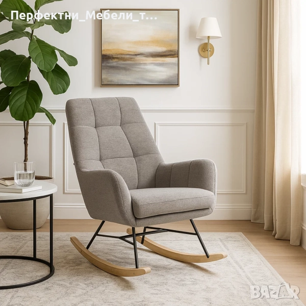 Люлеещ се стол,люлеещ се фотьойл,люлеещо се кресло за пред камина КОЛЕДА, снимка 1