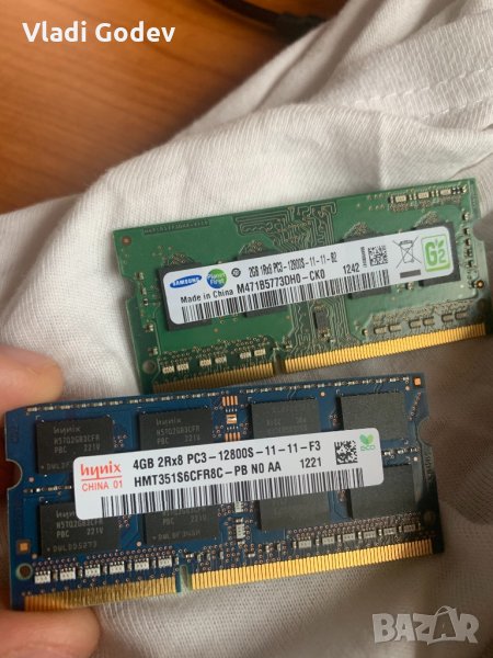 Рам памет за лаптоп DDR3  PC3 12800s 1600Mhz, снимка 1