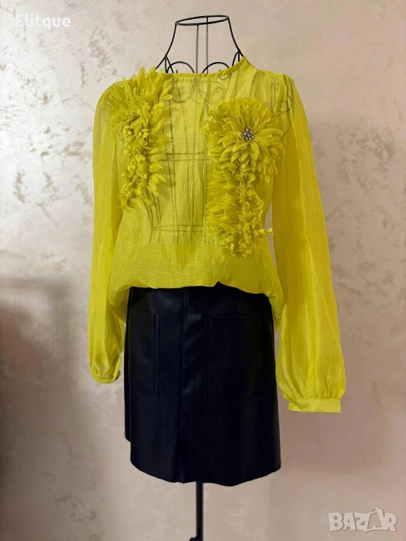 блуза с 3Д цветя , снимка 1