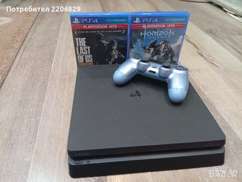 Playstation 4 1тб slim + 2 игри, снимка 1