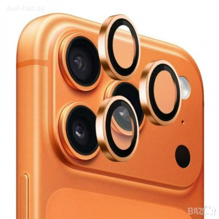 Протектор за камера iPhone 17 Pro / 17 Pro Max Orange / Blue / Silver, снимка 1