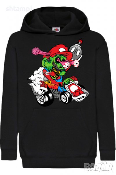 Детски Суитчър/Суитшърт Mario Cart Zombie 3,Super Mario,Игра,Подарък,Изненада,Забавление,Рожден Ден, снимка 1