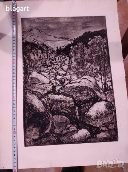 Стара графика "Златните мостове", снимка 1