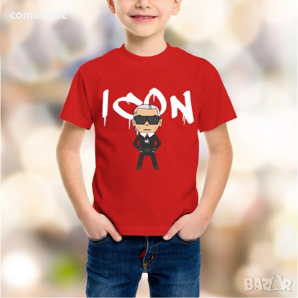 Детски тениски с ICON принт! Поръчай модел с ТВОЯ снимка!, снимка 1