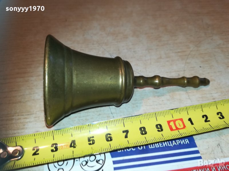 мед/месингова камбанка-масивна-внос франция, снимка 1