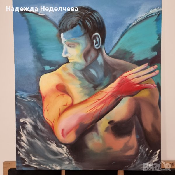 "Прераждане" - авторска картина с маслени бои, снимка 1