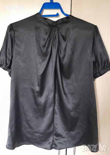 Блуза от черен сатен, снимка 1