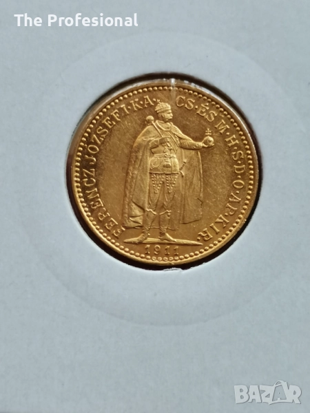Златна монета. 10 крони, снимка 1