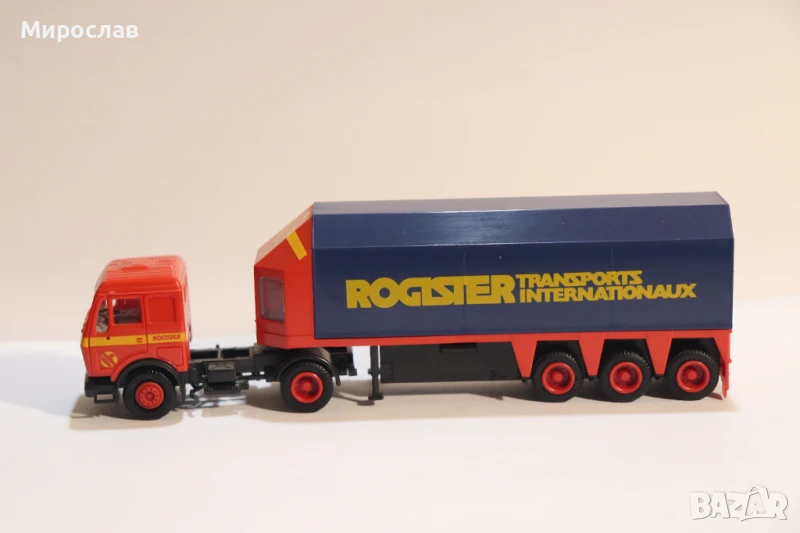 HERPA H0 1/87 MERCEDES КАМИОН МОДЕЛ ТРАНСПОРТ НА СТЪКЛО, снимка 1