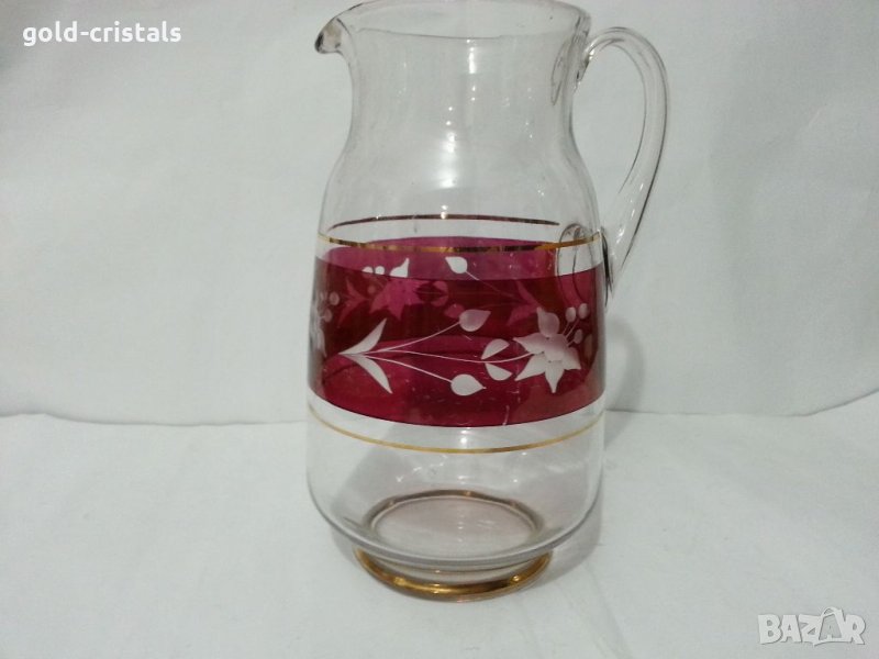 Ретро стъклена кана , снимка 1