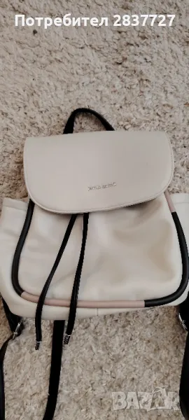 кожена раница цвят екрю, снимка 1