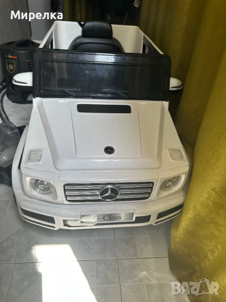Акумулаторен детски джип MERCEDES G CLASS бял с дистанционно и самостоятелно каране, снимка 1