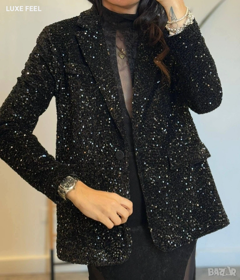 Дамски Сака с Пайети - Кадифе ⚜️, снимка 1