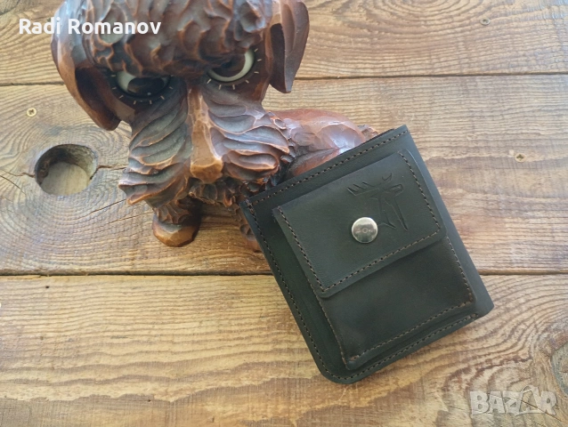 Ръчно изработен мъжки кожен портфейл , снимка 2 - Портфейли, портмонета - 54352371