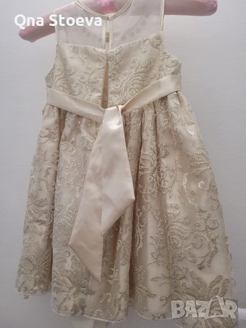 Детска рокля - Златисто ламе, снимка 6 - Детски рокли и поли - 42482361