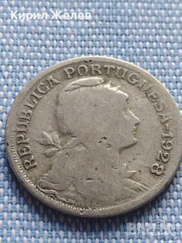Сребърна монета 50 сентавос 1928г. Португалия за КОЛЕКЦИОНЕРИ 30352, снимка 6 - Нумизматика и бонистика - 42872152