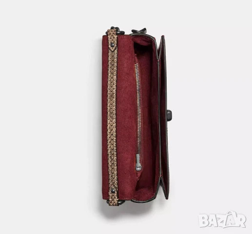 Луксозна Чанта за през рамо Coach Hutton с изцяло естествена змийска кожа, снимка 3 - Чанти - 50509273