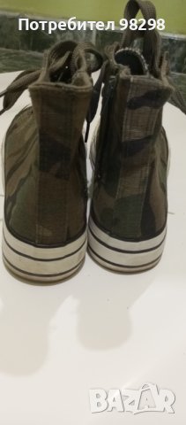 Дамски високи кецове на лека платформа като нови , снимка 4 - Кецове - 42460506