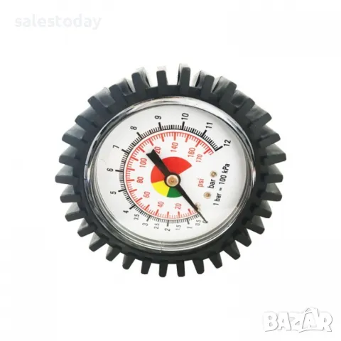 Манометър за гуми, Пневматичен манометър за помпане, 0-12 Bar, метал, снимка 3 - Аксесоари и консумативи - 49824909