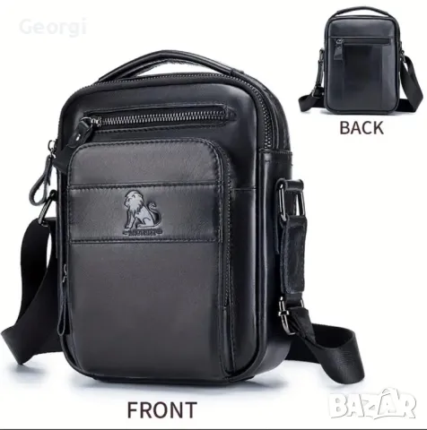 Мъжка луксозна кожена чанта /Премиум качество на естествена кожа!, снимка 2 - Чанти - 49647515
