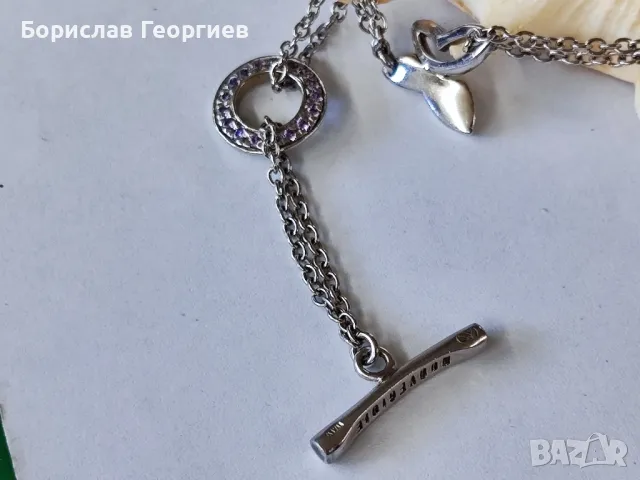 Сребърен комплект гривна с обеци Nuove Gioie, снимка 11 - Гривни - 49560739