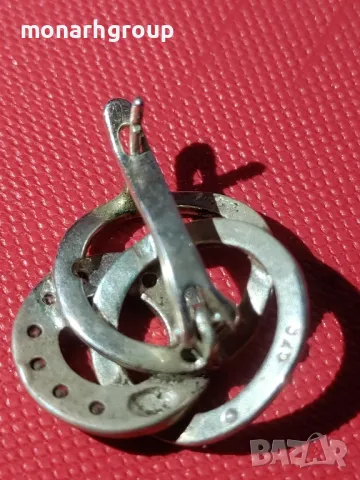 Сребърна обеца, снимка 3 - Обеци - 47935723