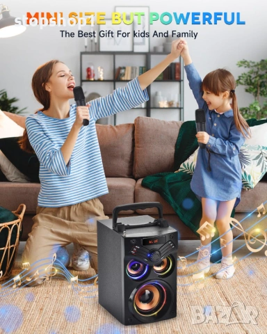 Bluetooth високоговорител, 15W преносими безжични високоговорители, с RGB светлина, по-силна сила на, снимка 7 - Bluetooth тонколони - 54081477