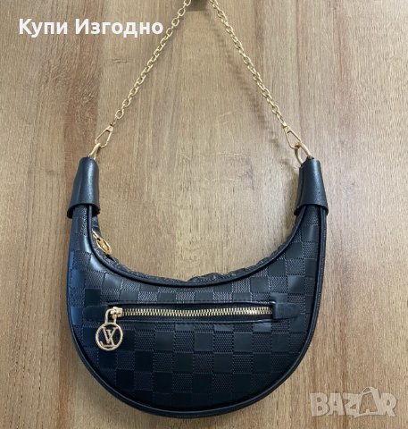 Кожена чанта LOUIS VUITTON Black Monogram Loop Bag golden, снимка 2 - Чанти - 40822198