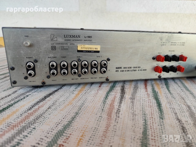 Luxman L190, снимка 11 - Ресийвъри, усилватели, смесителни пултове - 54254547