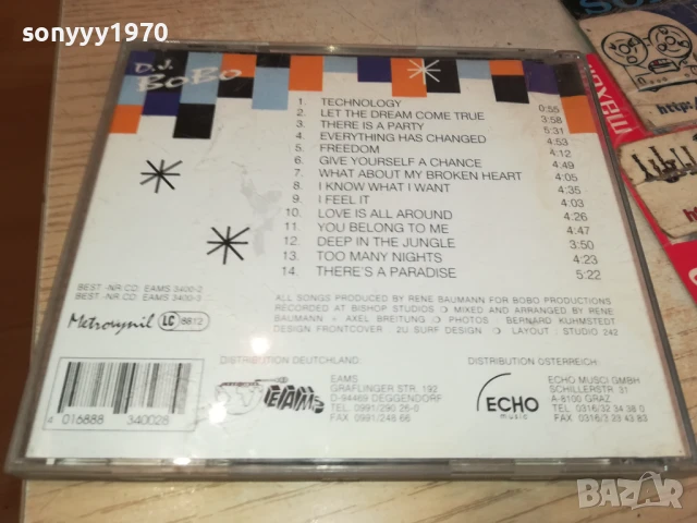 DJ BOBO-ORIGINAL CD 1406251611, снимка 4 - CD дискове - 50665250