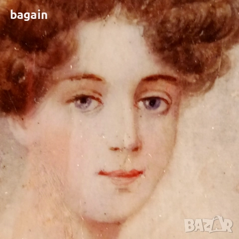 Уникален портрет върху слонова кост., снимка 2 - Картини - 52621954