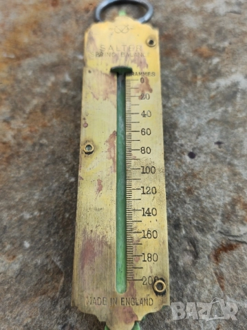 Стар пружинен баланс Salter за тегло в грамове, снимка 3 - Колекции - 52004980