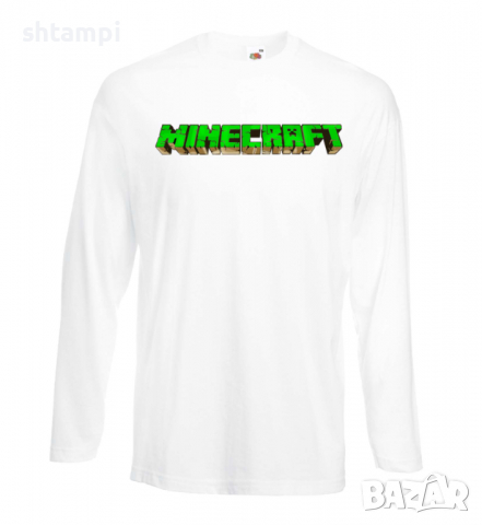 Мъжка тениска майнкрафт Minecraft Logo 1,Minecraft,Игра,Забавление,подарък,Изненада,Рожден Ден., снимка 17 - Тениски - 36496461