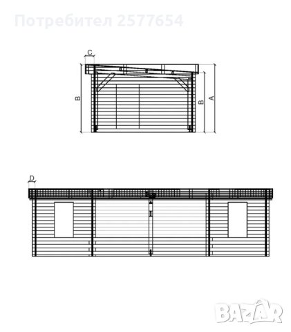 Сглобяеми дървени преместваеми къщи масив 33м2 - дървени бунгала масив, снимка 5 - Строителни материали - 44199001