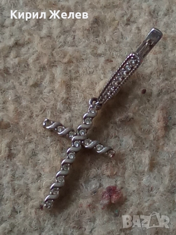 Старо сребърно кръстче 29565, снимка 3 - Колиета, медальони, синджири - 52361096