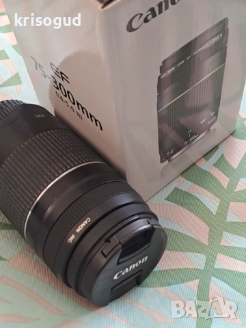 Обектив Canon EF 75-300mm f/4-5.6 III, снимка 10 - Обективи и филтри - 53075844