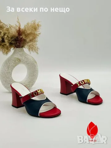 Tommy Hilfiger Дамски Чехли На Ток Томи Хилфигер Код SEM-330, снимка 3 - Чехли - 55787478