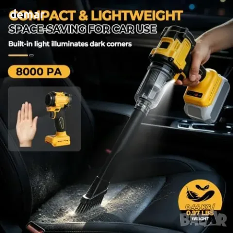 Безчеткова въздуходувка и прахосмукачка 2 в 1 за Dewalt 18/20 V, без батерия, снимка 4 - Други стоки за дома - 56216986