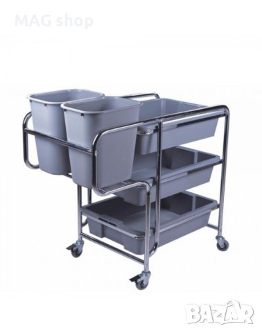 ПРОМО! Иноксова количка за сервиране отсервиране на 2 3 нива Помощни колички, снимка 5 - Обзавеждане на кухня - 44341816
