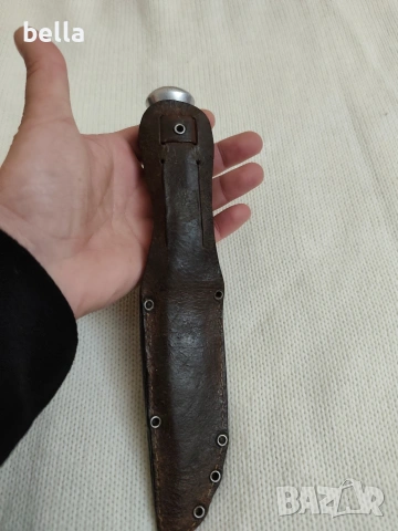Рядък Немски Ловен Нож Hubertus Solingen – Еленски Рог., снимка 8 - Антикварни и старинни предмети - 54162832