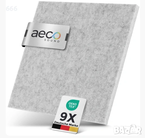 Акустични панели от филц - сиви 9 броя.