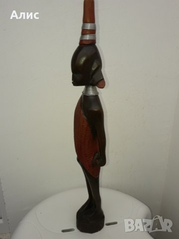 африканска дървена фигура,статуетка, снимка 6 - Статуетки - 38851654