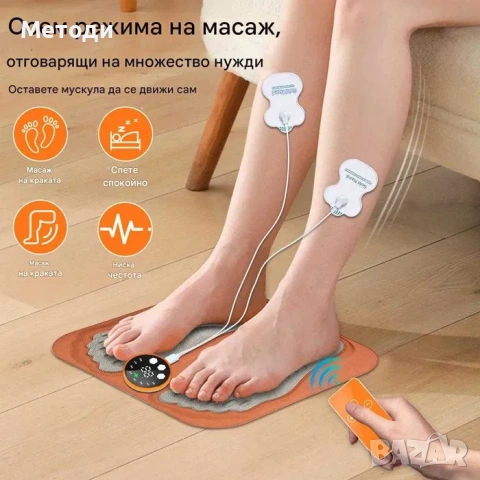 Масажор за крака + Електростиумуатор EMS LCD екран, 8 режима, 29 нива на интензивност, за невропатия, снимка 5 - Други - 54206164