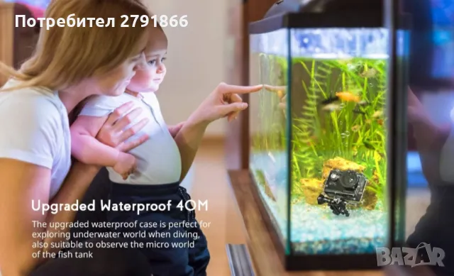 COOAU 4K20MP WiFi екшън камера външен микрофон дистанционно подводна, снимка 4 - HD камери - 48264772