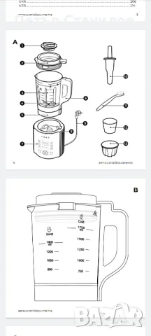 Блендер  AENO TB1 подходящ за бебешки пюрета , снимка 3 - Блендери - 47484428