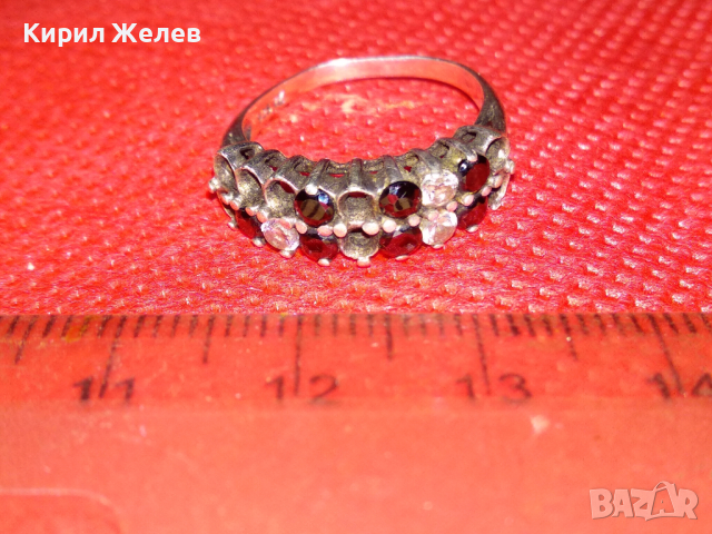 СТАР МАРКОВ СКЪПОЦЕНЕН СРЕБЪРЕН ПРЪСТЕН СРЕБРО 925 с МАРКАЗИТИ и ЦИРКОНИ Някои КАМЪНИ ЛИПСВАТ! 41813, снимка 4 - Пръстени - 44612632